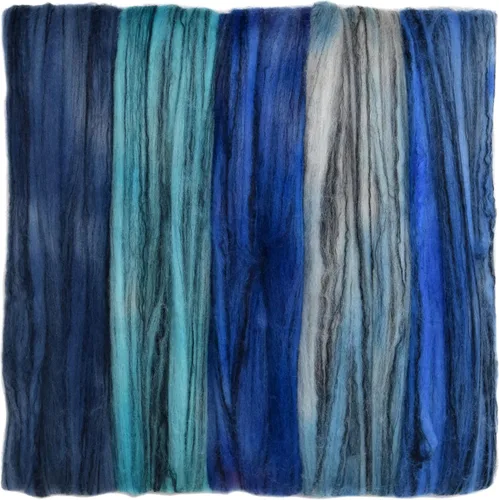Vista 12 de Teñido a mano Superfino Merino Tencel Roving para hilar y fieltro. Albaricoque 1oz