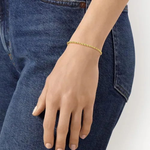 Vista 2 de RS Pure by Ross-Simons Pulsera de cadena de cuerda de oro amarillo italiano de 14 quilates. 7 pulgadas, Oro, Sin gemas.