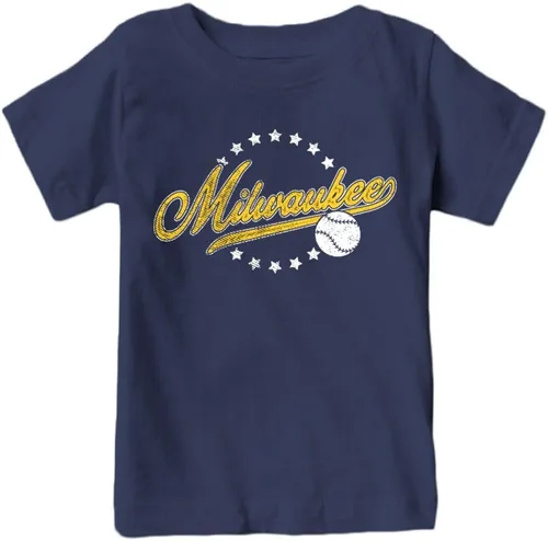 Vista 16 de Diseños vintage elegantes de béisbol para ropa de fanáticos de niños