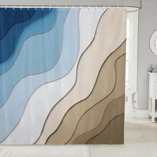 Vista 23 de Decorative White Baseball Shower Curtain Waterproof Polyester Fabric,Red Baseball Bat Bath Curtain Home Bathroom Decor Hanging Curtain with Hooks 72