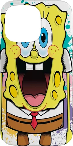 Vista 21 de Funda para iPhone 17 de Bob Esponja con salpicaduras de pintura