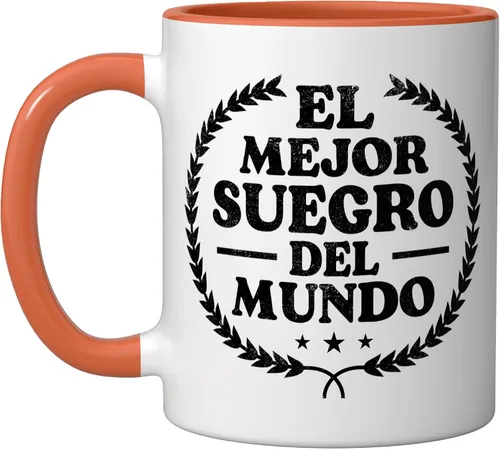 Vista 6 de El Mejor Suegro del Mundo - Taza de cerámica con humor divertido para suegro español, color negro y blanco