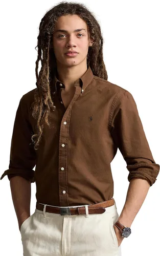 Vista 41 de POLO RALPH LAUREN Men's Classic Fit Plaid Oxford Shirt Blanco básico