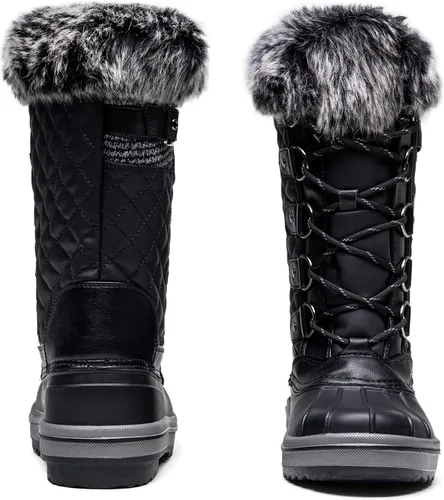 Vista 7 de Vepose Botas de nieve de invierno 974A para mujer, impermeables, cómodas, de media pantorrilla, para invierno
