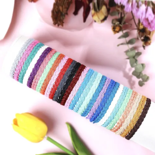Vista 4 de Brazaletes impermeables de cuerda, para verano, con ola, brazalete para amistad, hecho a mano, para niña