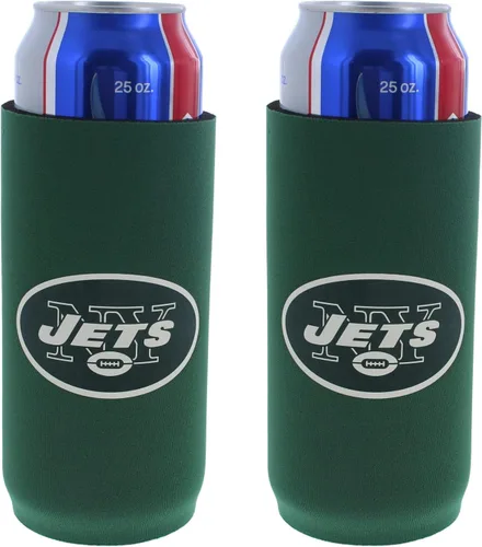 Vista 8 de Football Team Logo Tall Boy 2-Pack Can Holder Coozie Beverage Insulator - Fits 24oz - 25oz Cans (Chicago Logo Shadow (Bears))