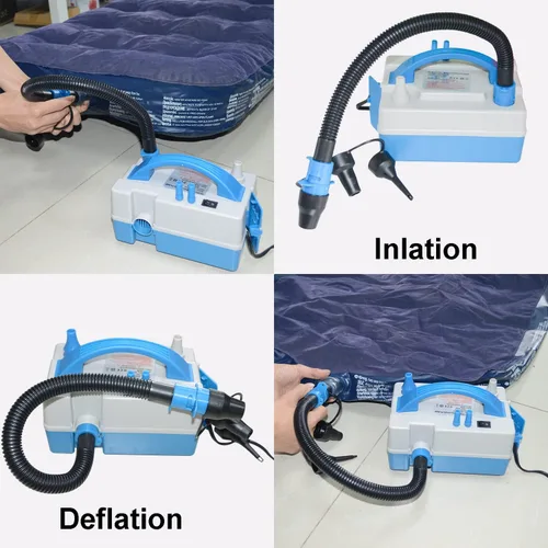 Vista 6 de Bomba eléctrica de globos, inflador/soplador eléctrico portátil de doble boquilla con extensión de manguera multiusos, para decoración de fiestas