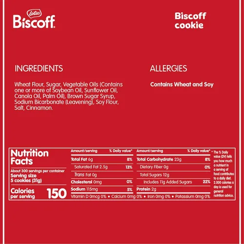 Vista 2 de Lotus Biscoff Cookies - Galletas caramelizadas de galleta - 13.23 onzas - Proyecto verificado sin OMG + Vegano