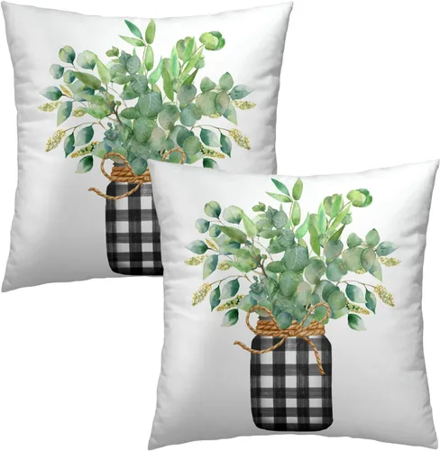 Vista 67 de Fundas de almohada de brújula de ancla, fundas de almohada náuticas para exteriores, fundas de cojín decorativas de rayas azules y blancas, fundas