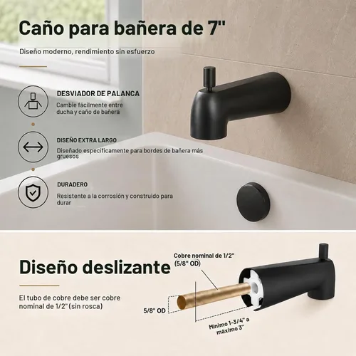 Vista 5 de Compatible con Moen Posi-Temp - Kit de molduras de ducha de válvula de repuesto para grifo de ducha de válvula 2510, 2520, 2570, 2590 con cabezal