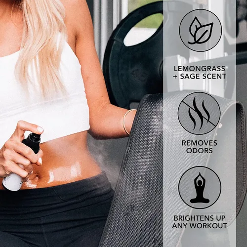 Vista 6 de Sweet Sweat Waist Trimmer Cleaning Spray Freshen & Clean Neoprene Trimmers, Yoga Mat, Gym Equipment & More! Made with Lemongrass & Sage Oil