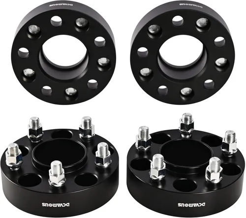 Vista 9 de 4 espaciadores de rueda centrados 5x115 de 1 pulgada con pernos de 0.551 x 0.059 in de orificio del cubo de 2.815 in compatibles con Dodge 5 Lug