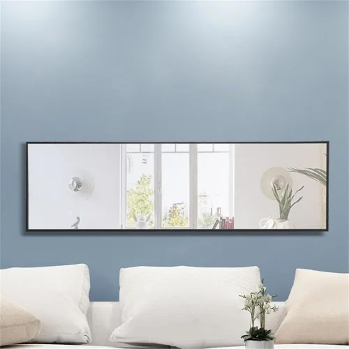 Vista 2 de Elegant Decor Monet - Espejo rectangular con marco de metal (60 x 18 pulgadas), color negro