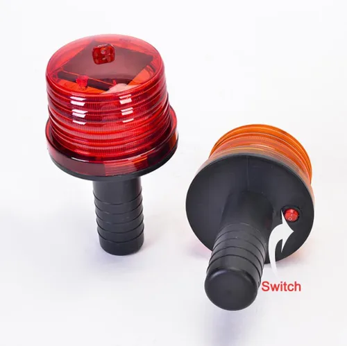 Vista 5 de Aolyty Luz solar de advertencia, lámpara LED de advertencia impermeable, luz de seguridad solar súper brillante con interruptor para construcción