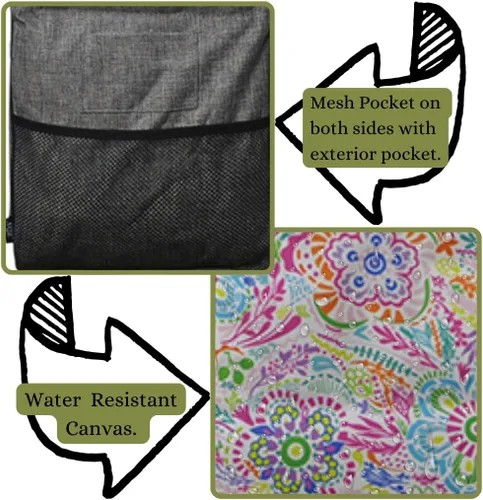 Vista 165 de NGIL Bolsa de comestibles reutilizable extra grande plegable de gran tamaño para comestibles, almacenamiento, picnic, playa, Estampado