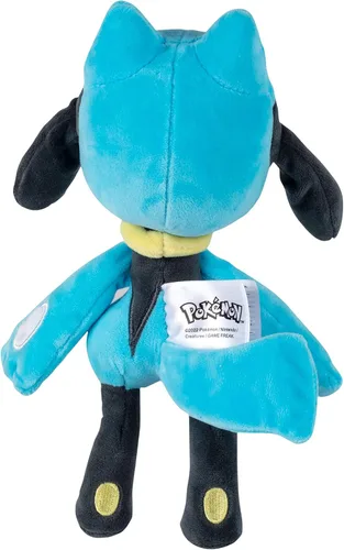 Vista 5 de Pokémon - Peluche de Riolu de 8 pulgadas - Con licencia oficial - Figura de evolución de Lucario - Juguete de peluche suave auténtico - Regalo