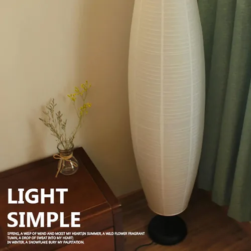 Vista 6 de Pantalla de lámpara de pie de papel, pantalla de papel de arroz blanco, cubierta de lámpara de repuesto para dormitorio, sala de estar