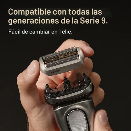 Vista 3 de Serie 9 - Cuchilla de repuesto original para hombre, color plateado, 94M