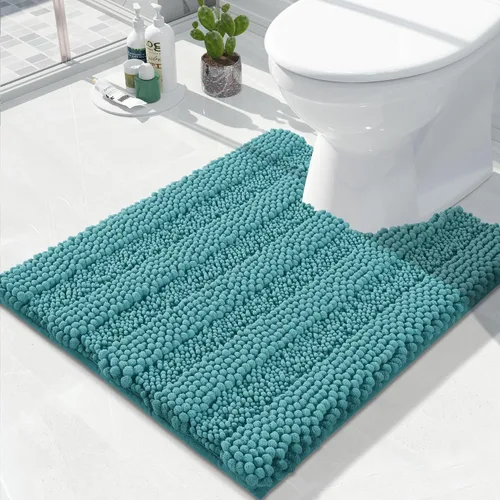 Vista 35 de Yimobra Tapetes de baño lavables, de chenilla súper suave y absorbente, para suelo y alfombra, de secado rápido, antideslizante, para bañera y Beige