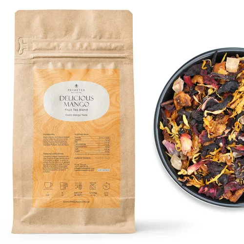 Vista 40 de Prime Tea Grandma's Fruit Basket – Exquisita fruta tisana, hojas sueltas orgánicas de primera calidad, deliciosa mezcla de té de hierbas, natural