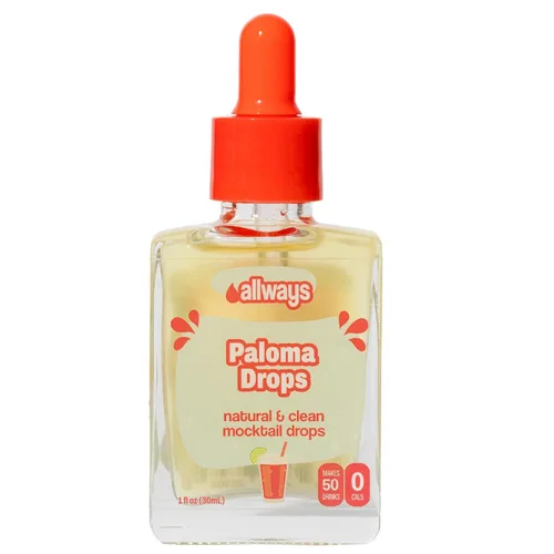 Vista 24 de Allways Drops Potenciador de agua natural de cereza negra Sin azúcar, cero calorías, fruta de monje endulzada Botella de vidrio para hidratación
