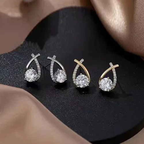 Vista 5 de Aretes de drenaje de desintoxicación linfática Aretes de aro huecos de acupresión de actividad linfática con germanio para mujeres en Prime