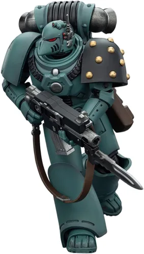 Vista 4 de JOYTOY Warhammer The Horus Herejy 1:18 Hijos de Horus MKVI Tactical Legionary Model Regalos de cumpleaños JT02977