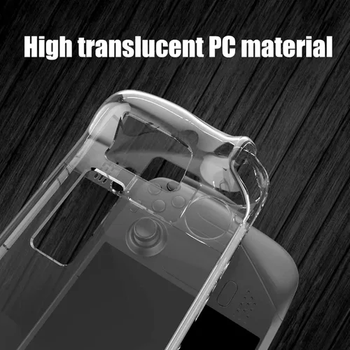 Vista 7 de Funda protectora de Steam Deck funda rígida transparente para vapor funda protectora con diseño dividido compatible con la plataforma de vapor