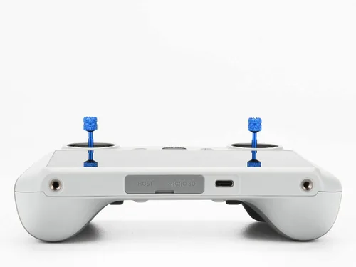 Vista 5 de 2 pares RC/RC 2 palillos de control CNC aluminio joysticks de repuesto para DJI Mini 5 Pro/Mavic 4 Pro/Mavic 3 Pro/Cine/Classic/Air 3S (azul + rojo)