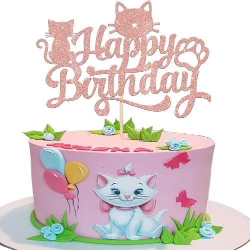 Vista 14 de Paquete de 24 adornos para cupcakes de gato y miau, con purpurina negra, para gatitos, gatos, cupcakes, alimentos, amantes de los gatos, temática