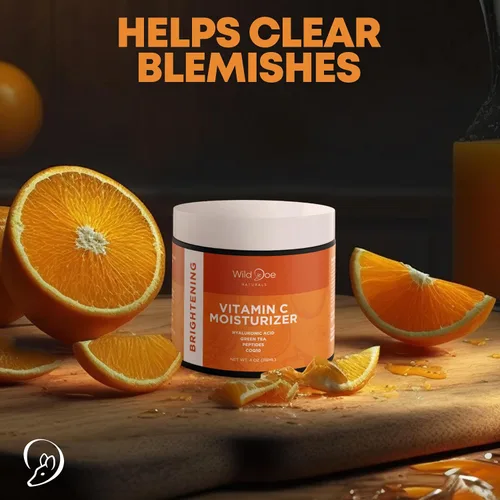 Vista 3 de Hidratante facial y cuello con vitamina C, crema reafirmante para los ojos, antienvejecimiento, piel brillante con té verde, ácido hialurónico