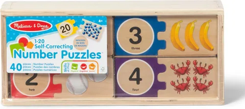 Vista 3 de Melissa & Doug Rompecabezas de números para autocorrección, Multicolor/Ninguno