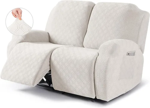 Vista 44 de VANSOFY Funda para silla reclinable, 3 piezas elásticas para silla reclinable, funda suave para silla reclinable, protector de muebles para perros