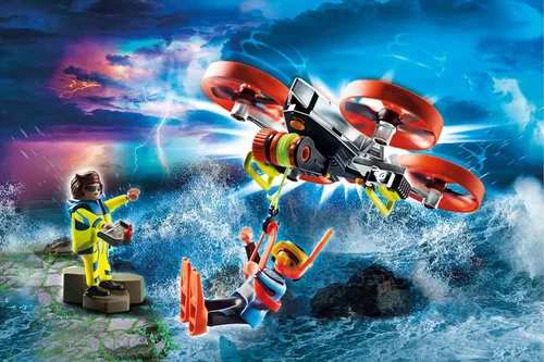 Vista 2 de Playmobil Rescate de buceadores con dron