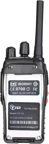 Vista 9 de TID TD-V2 Walkie Talkies para adultos con auricular y 8 baterías, radios de 2 vías, Walkie Talkies de largo alcance con radio bidireccional