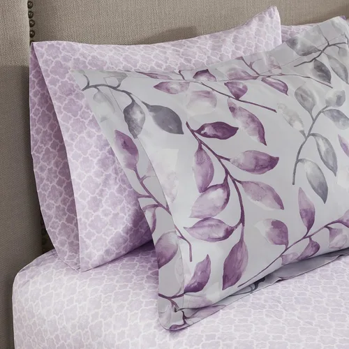 Vista 3 de Madison Park Essentials Cómodo edredón de cama en una bolsa con juego completo de sábanas de algodón - Diseño floral moderno para todas