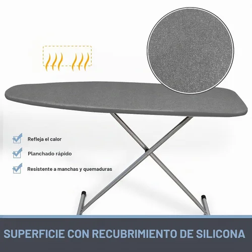 Vista 2 de VividPaw Funda y almohadilla para tabla de planchar, tamaño estándar 15"x54", acolchado grueso, borde elástico, revestimiento de silicona