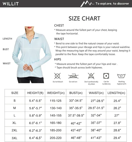 Vista 7 de Willit Camisas de manga larga para mujer, con protección solar UPF 50+, para correr, senderismo, atlética, con protección UV, ligera
