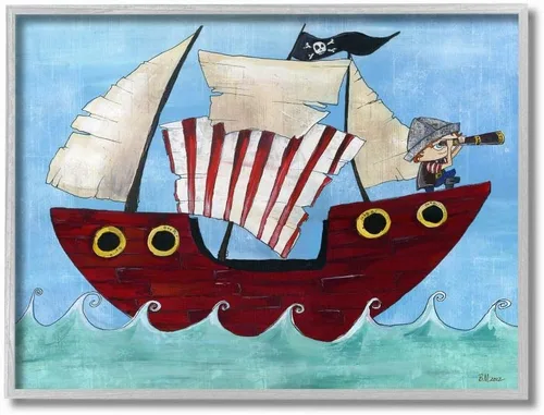 Vista 24 de Stupell Industries Never Stop Exploring Airplanes, Design by Sweet Pea Studio - Arte de pared enmarcado en blanco, 11 x 14, azul