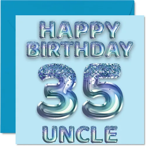 Vista 88 de Stuff4 Tarjeta de primer cumpleaños para niños, globo de fiesta con purpurina azul, tarjetas de feliz cumpleaños para niño de 1 año, nieto, hijo, 57