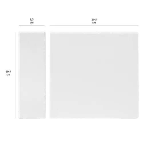 Vista 6 de Amazon Basics Archivadores de 3 argollas de 3 pulgadas, organizador con argollas en D, 2 paquetes, para la escuela, oficina en casa, color blanco