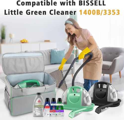 Vista 2 de Bolsa de transporte para Bissell Little Green Machine 1400B, gran capacidad Gris