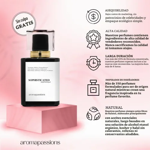 Vista 3 de aromapassions SEDUCTIVE Perfume de feromonas para mujer Extrait De Parfum Clon Dupe de larga duración Aceite esencial de fragancia Notas