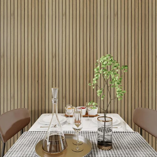 Vista 4 de Livelynine Papel tapiz de listones de madera para despegar y pegar, extraíble, papel de contacto de madera natural, para despegar y pegar