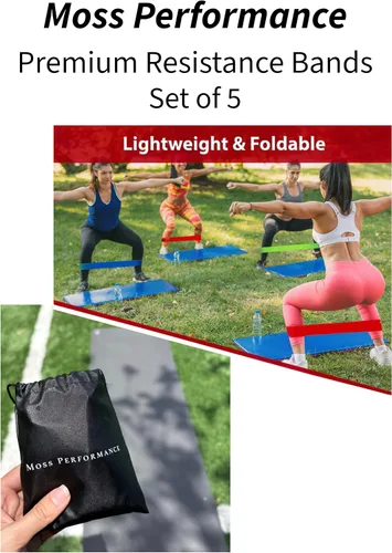 Vista 4 de Bandas de resistencia de alta calidad, para terapia física, entrenamiento de fuerza, ejercicio de pilates, entrenamientos en casa, bandas de goma