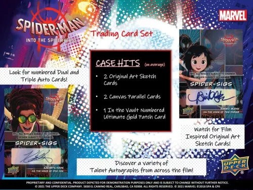 Vista 3 de ¡Caja de aficionada de Spider-Man de Marvel de Upper Deck de 2022 Into The Spider-Verse sellada de fábrica! Tarjetas lenticulares Chase