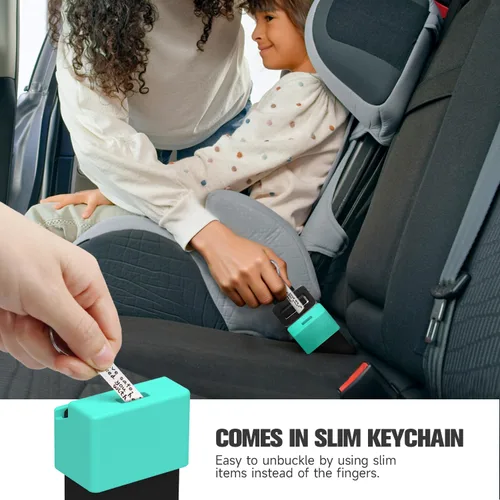 Vista 4 de Morlike - Cerradura de seguridad de silicona con hebilla segura para cinturón de seguridad Mantén a los niños seguros en el asiento del automóvil