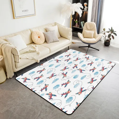Vista 23 de Erosebridal Alfombra Kawaii de 5 x 7 pies para niños, decoración de dormitorio de adolescentes; alfombra de panda blanco y negro; alfombra de área