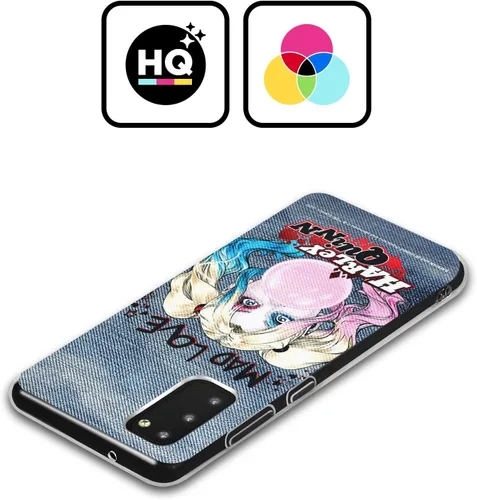Vista 2 de Head Case Designs Funda de gel con licencia oficial de Batman DC Comics Bubblegum Harley Quinn Graphics [protección de grado militar] compatible