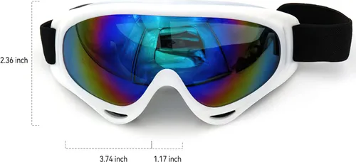 Vista 2 de Gafas de esquí, protección UV, gafas de sol de snowboard, ciclismo, motocicleta, deportes de nieve, accesorios para niños, jóvenes y adultos